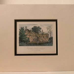1800s Engraving Birthplace of Admiral Lord Nelson